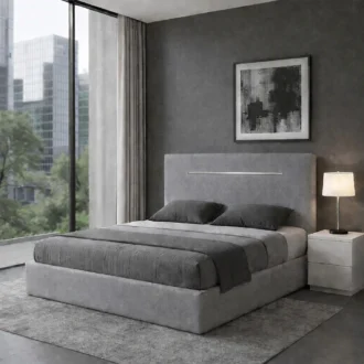 A cama Inox foi concebida para quem procura um equilíbrio perfeito entre design moderno, conforto e funcionalidade.